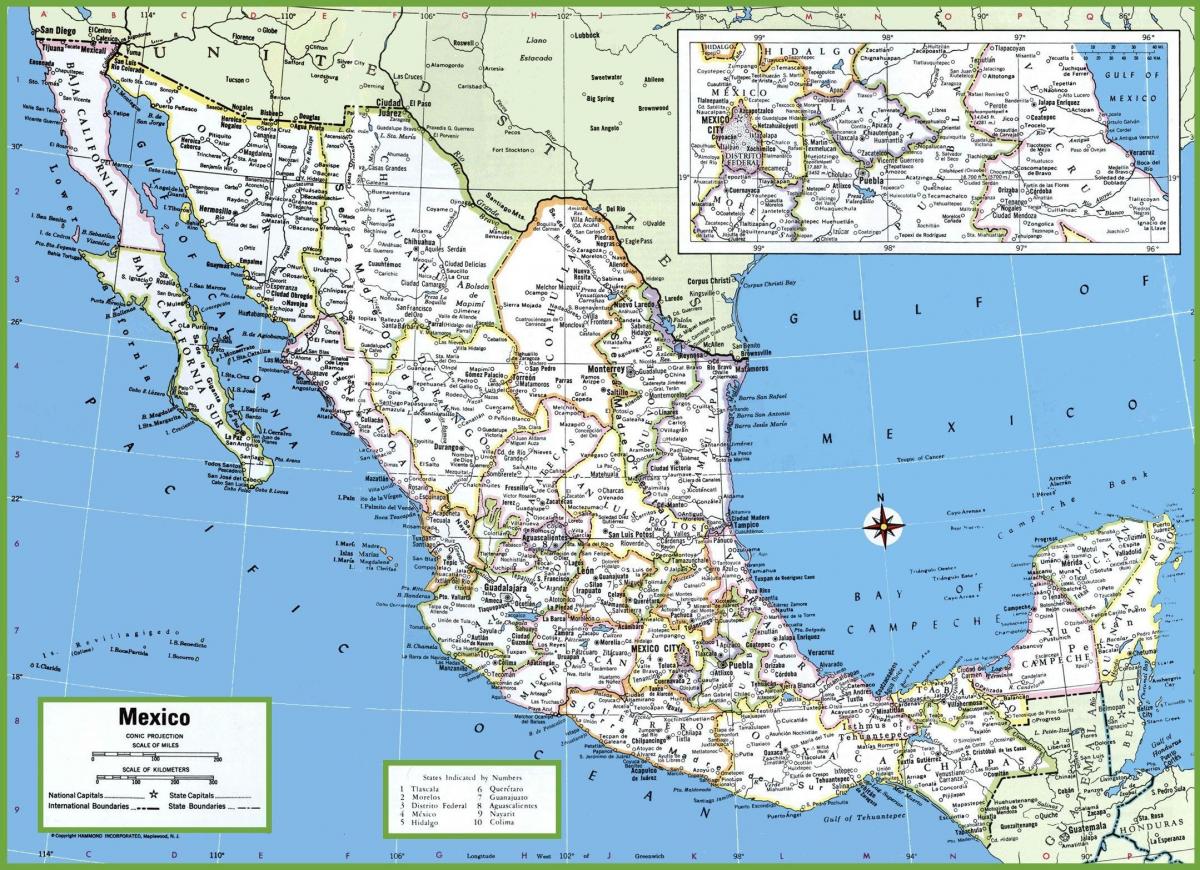 Mappa di Città del Messico